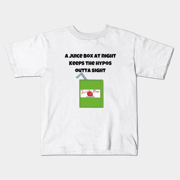 A Juice Box At Night Keeps The Hypos Outta Sight Kids T-Shirt by CatGirl101